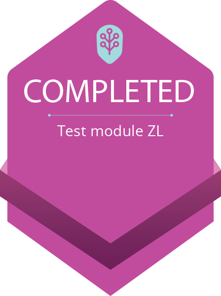 Achievement: Completion of Test module ZL