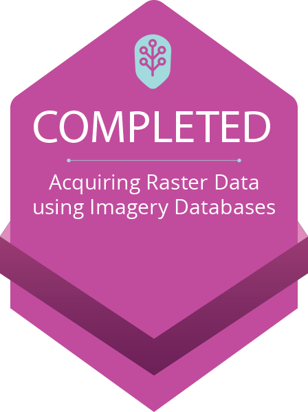 Achievement: Completion of Acquiring Raster Data using Imagery Databases